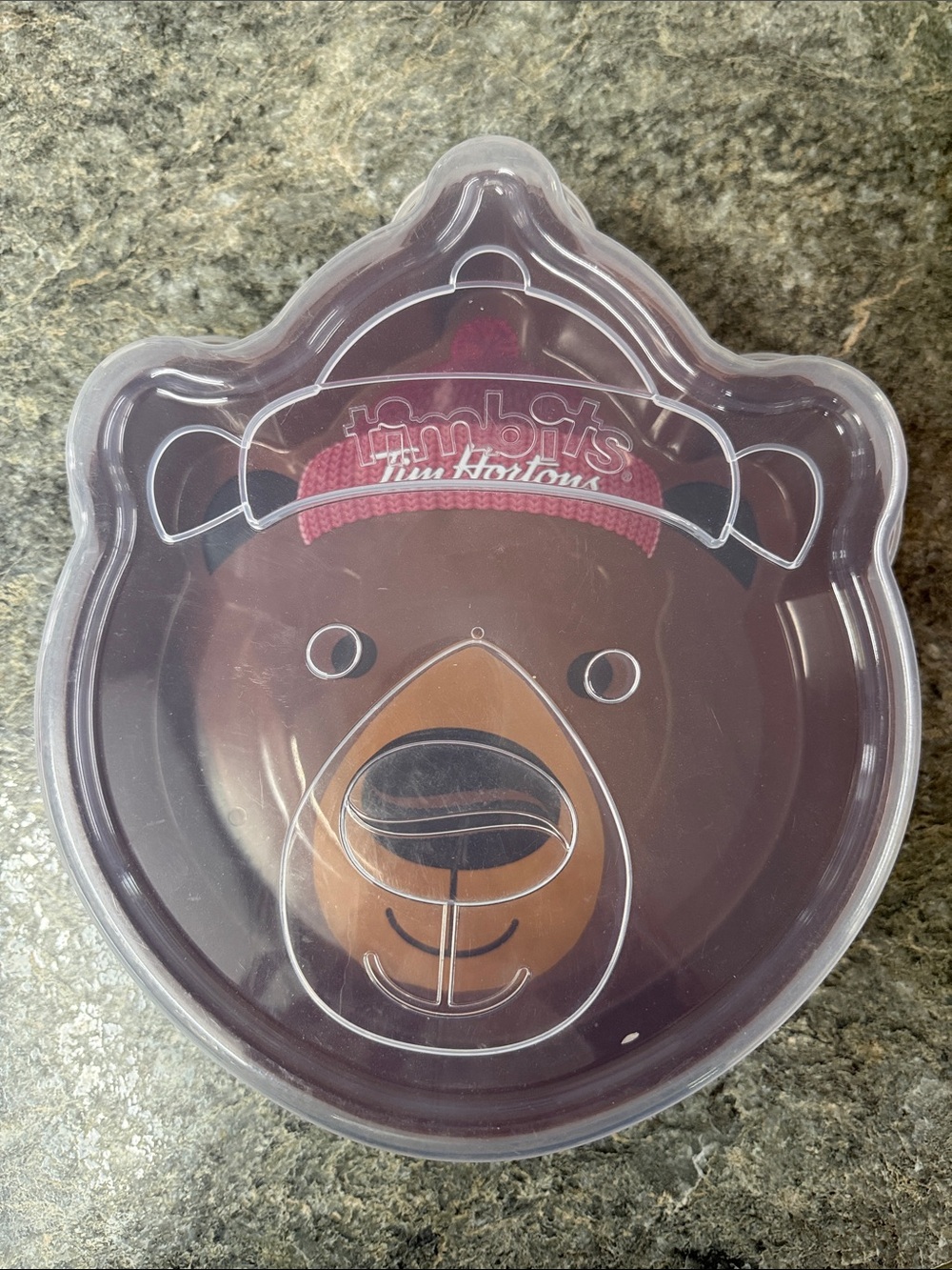 Tim Hortons Christmas 2025 50 Timbits Bear-Shaped Container Snack Tray Brown